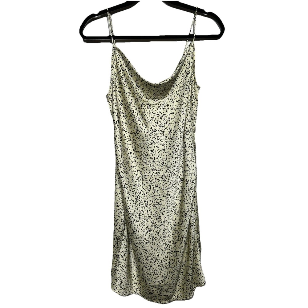 Vero Moda Sia Animal Print Slip Minidress Double Cream Sz Medium Retail: $55 NWT